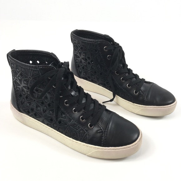 Sam Edelman Shoes - Sam Edelman Black High Top Cut Out Sneaker Size 7
